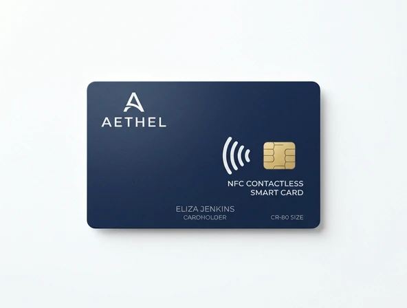 NFC smart card sample — PVC ID card with NFC chip for contactless interactions