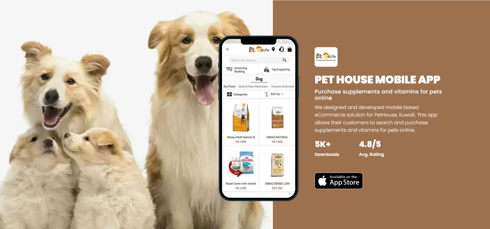 Pet House mobile app portfolio presentation